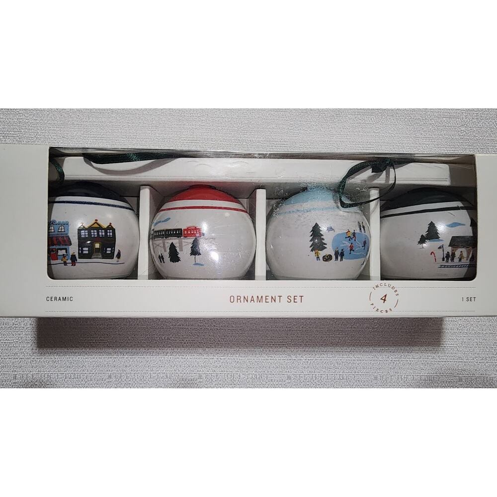 hearth& hand ceramic ornament set
